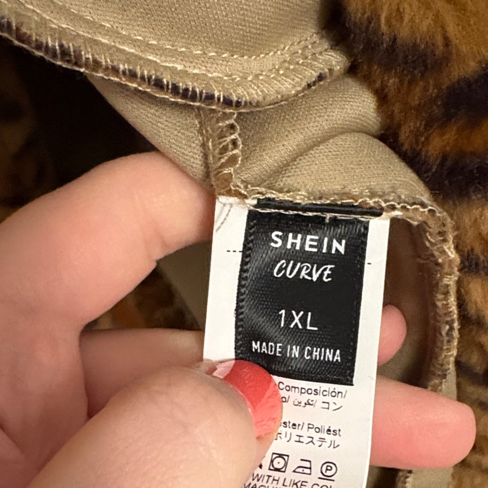SHEIN Leopard Print Teddy Coat - Picture 2 of 5